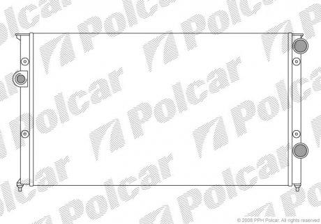 Радіатор охолодження VW Passat 1.9D (B3) 91-93 Polcar 954608A7 (фото 1)