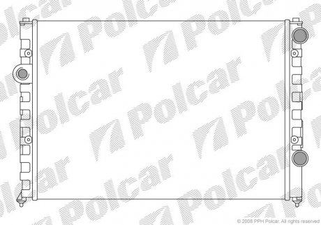 Радиатор VW Passat IV 1,6-2,0 (94-) Polcar 954708A1 (фото 1)