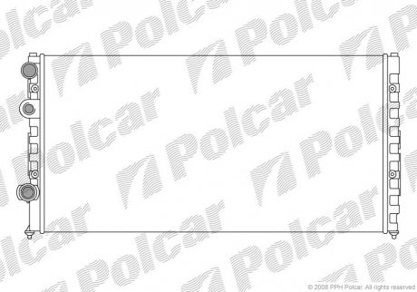 Радиатор охлаждения VW Passat IV 2,8 VR6 93- Polcar 954708A2 (фото 1)