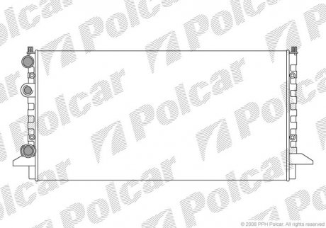 Радіатор охолодження VW Passat 1.9D/TD/TDI 10/93-9/96 (AAZ/1Z) Polcar 954708A3 (фото 1)
