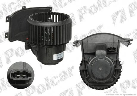 Вентилятор салону VW T-5 1.9TDI 03- Polcar 9568NU-1 (фото 1)