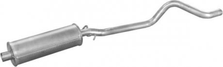 Глушник, алюміній. сталь, середн. частина Opel Kadett E 84-86 1.2S/1.3N/1.3S (17.24) POLMOSTROW 1724 (фото 1)
