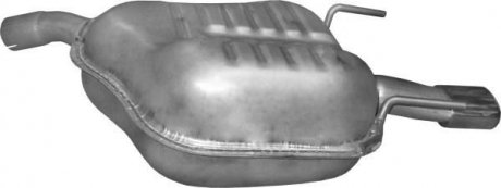 Алюм глушник. сталь, задн. частина Opel Vectra C 1.9 CDTi (17.636) POLMOSTROW 17636 (фото 1)