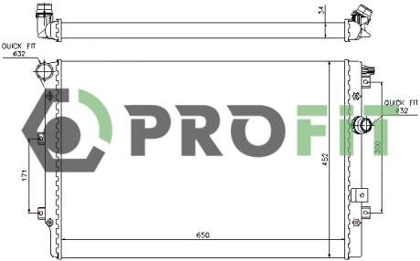 Радиатор охлаждения PROFIT 17400036