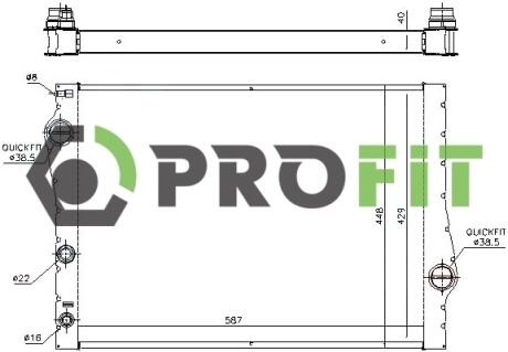 Радіатор охолоджування PROFIT 17400068