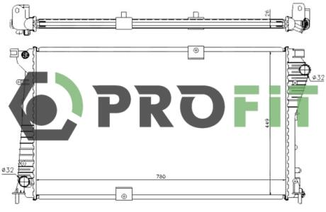 Радіатор охолоджування PROFIT 17400171 (фото 1)