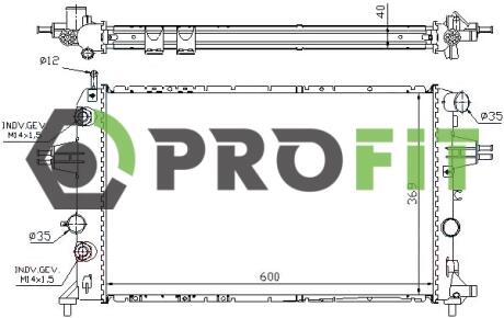 Фото радиатор охлаждения PROFIT 17400259 Радиатор охлаждения PROFIT 17400259