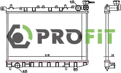 Радиатор охлаждения PROFIT 17400271