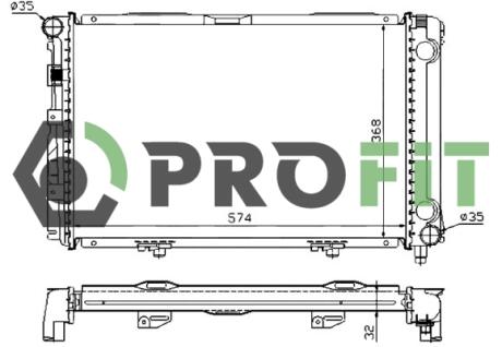 Радиатор охлаждения PROFIT 17400309