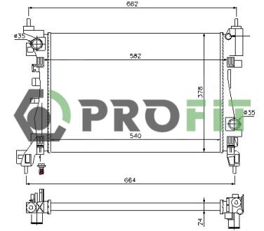 Радіатор охолоджування PROFIT 17400396