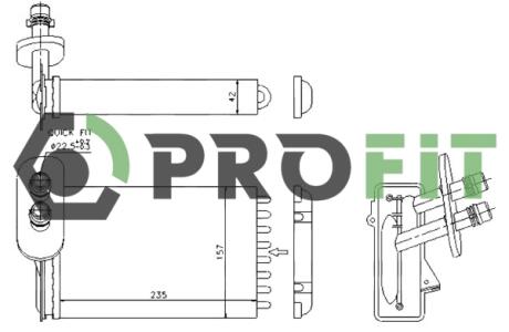 Радиатор печки PROFIT 17600010
