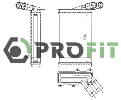 Радиатор печки PROFIT 17600080