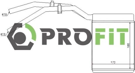 Радіатор пічки PROFIT 17600097