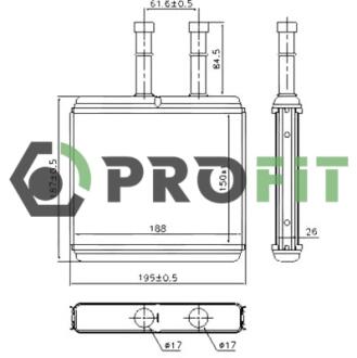 Радиатор печки PROFIT 17600102