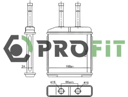 Радіатор пічки PROFIT 17600105