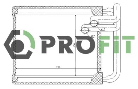 Радиатор печки PROFIT 17600140