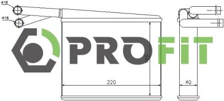 Радиатор печки PROFIT 17600308