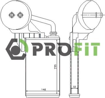 Радиатор печки PROFIT 17600381