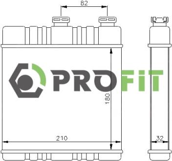 Радіатор пічки PROFIT 17600382