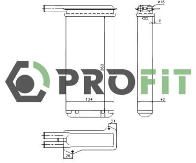 Радиатор печки PROFIT 17600431