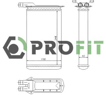 Радиатор печки PROFIT 17600820