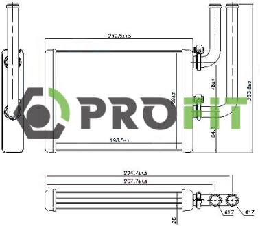 Радіатор пічки PROFIT 17600827