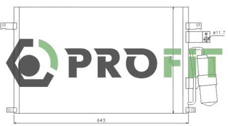 Конденсер кондиціонера PROFIT 17700102