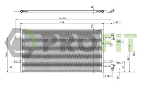 Конденсер кондиционера PROFIT 17700384
