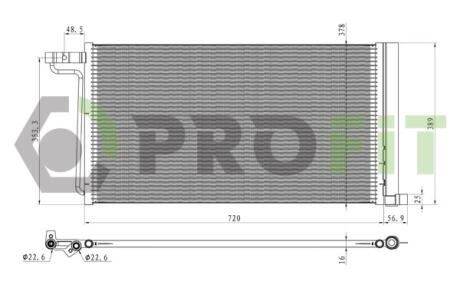 Конденсер кондиционера PROFIT 17700437