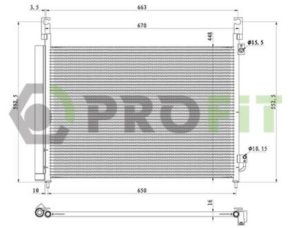Конденсер кондиціонера PROFIT 17700576