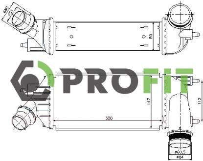 Радіатор наддуву PROFIT 17800168