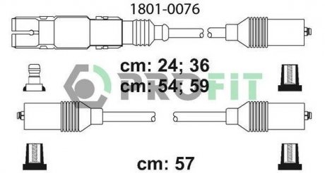 Комплект кабелей высоковольтных PROFIT 1801-0076 (фото 1)