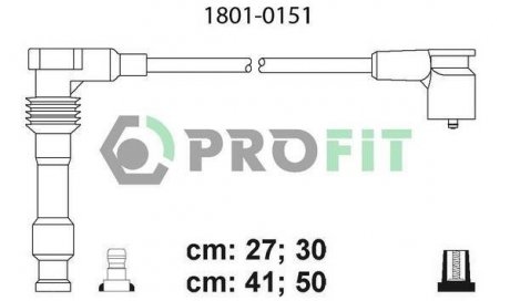 Комплект кабелів високовольтних PROFIT 1801-0151