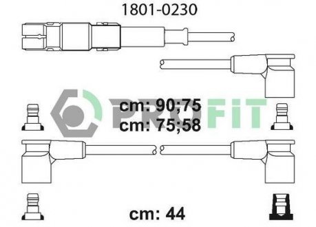Комплект кабелів високовольтних PROFIT 1801-0230