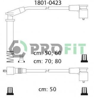 Комплект кабелів високовольтних PROFIT 1801-0423