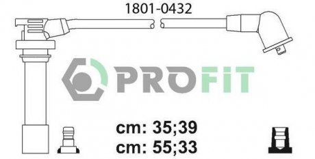 Комплект кабелей высоковольтных PROFIT 1801-0432 (фото 1)