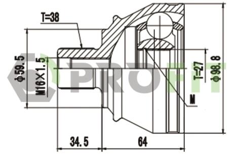 ШРКШ зі змазкою в комплекті PROFIT 27101695