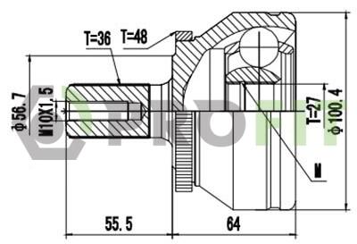 ШРКШ зі змазкою в комплекті PROFIT 27103108