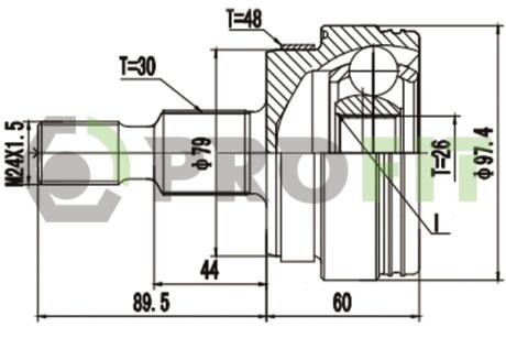ШРКШ зі змазкою в комплекті PROFIT 27103137