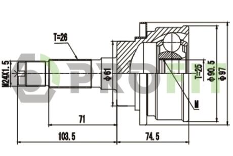 Фото шРКШ зі змазкою в комплекті PROFIT 27103143 ШРКШ зі змазкою в комплекті PROFIT 27103143