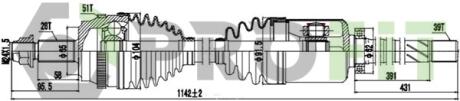 Піввісь PROFIT 27300862