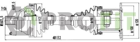 Полуось PROFIT 27301085