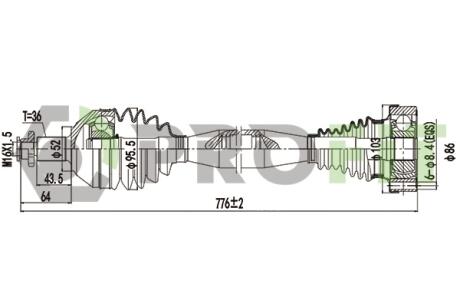 Піввісь PROFIT 27301305