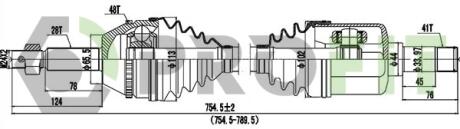 Піввісь PROFIT 27303038