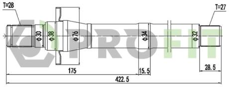 Піввісь PROFIT 27303061