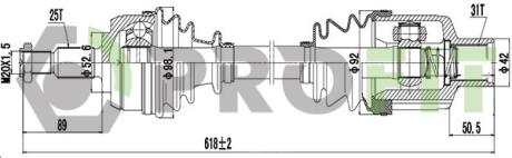 Піввісь PROFIT 27303077