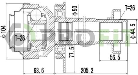 ШРУС PROFIT 28102041