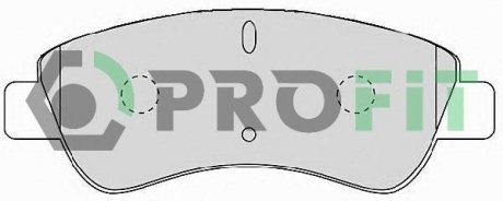 Колодки гальмівні дискові PROFIT 5000-1399 (фото 1)