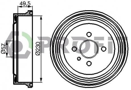 Барабан гальмівний PROFIT 5020-0062