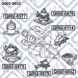 Подушка коробки швидкостей at / mt Q-fix Q0020032